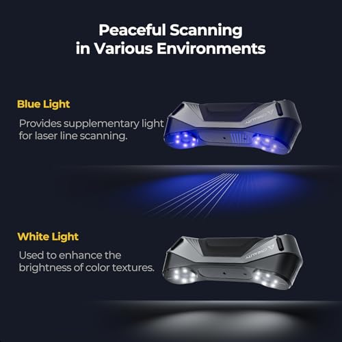 Creality CR-Scan Raptor Pro 3D Scanner for 3D Printing, 22+7 Blue Laser Lines, 30-60fps High Frame Scanning, 24-Bit Full-Color Scans