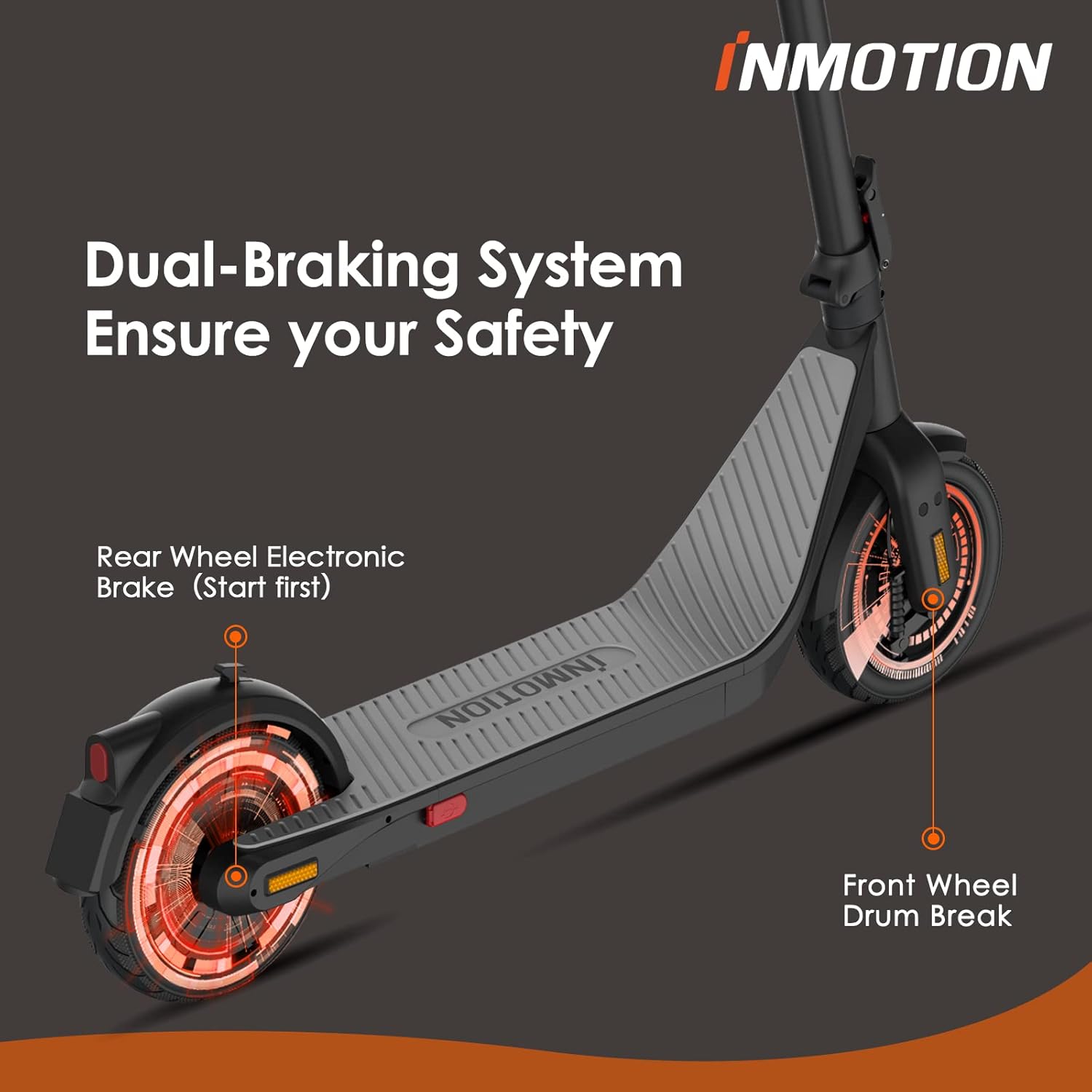 Inmotion Air Pro Electric Sport Scooter, 750W Power, 22MPH & 30Miles Range, Wiring Hidden Design, 10'' Pneumatic Tire, Dual Brakes