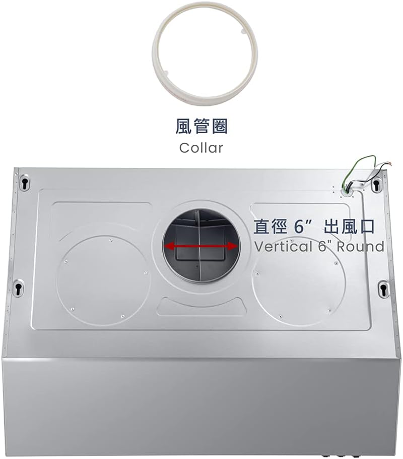 PACIFIC 30'' Economy Under Cabinet Range Hood, Stainless Steel, CFM550, 2-speed settings, rocker switch, Filter-less design