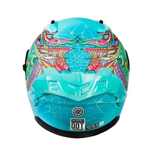 HAX Obsidian Pro Full Face Dual Visor Adult Motorcycle Helmet for Motorbike Street Bike with Pinlock Ready DOT Approved Matte Pink M