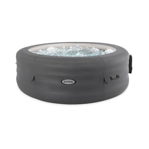 INTEX SimpleSpa Inflatable Hot Tub, 6 Person Jet Massage Spa with Built-in Pump and Cover - Portable Outdoor Tub with Bubble Jets for Home, Backyard