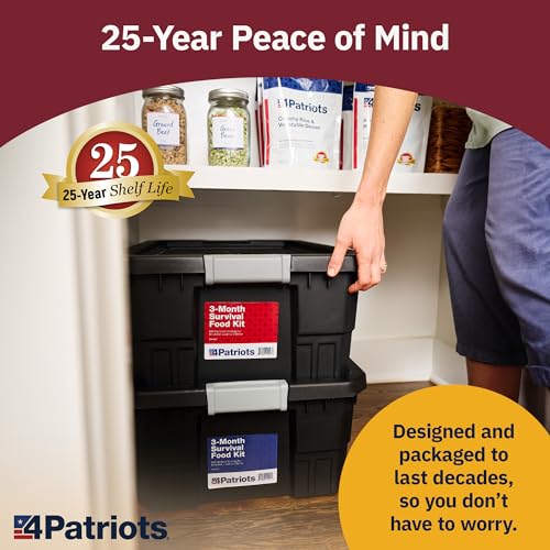 4Patriots 2-Week Survival Food Kit: Emergency Food Supply Designed to Last 25 Years, 84 Servings