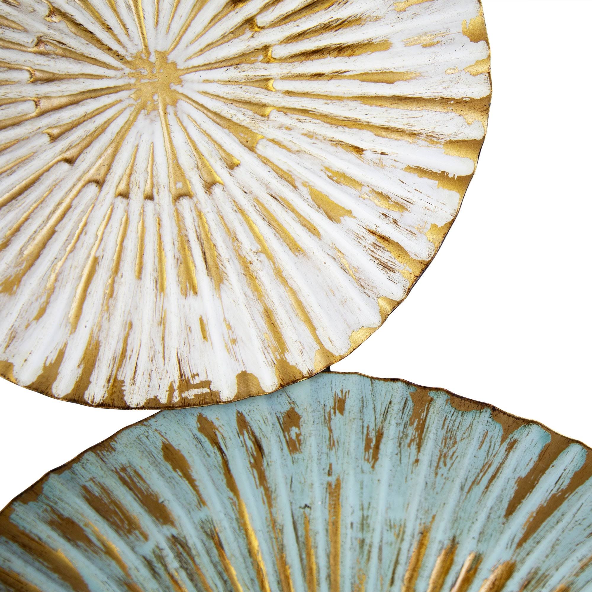 Stratton Home Decor Golden Rays Metal Plates Wall Decor