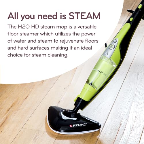 H2O HD DUALBLAST Steam Mop and Handheld Steam Cleaner For Floor Cleaning, Hardwood Floors, Grout Cleaner, Upholstery Cleaner, Tiles and Carpets