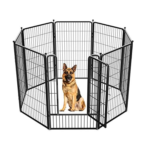 FXW Rollick Dog Playpen for Yard, RV Camping, 32 inch 16 Panels for Small and Medium Dogs│Patented
