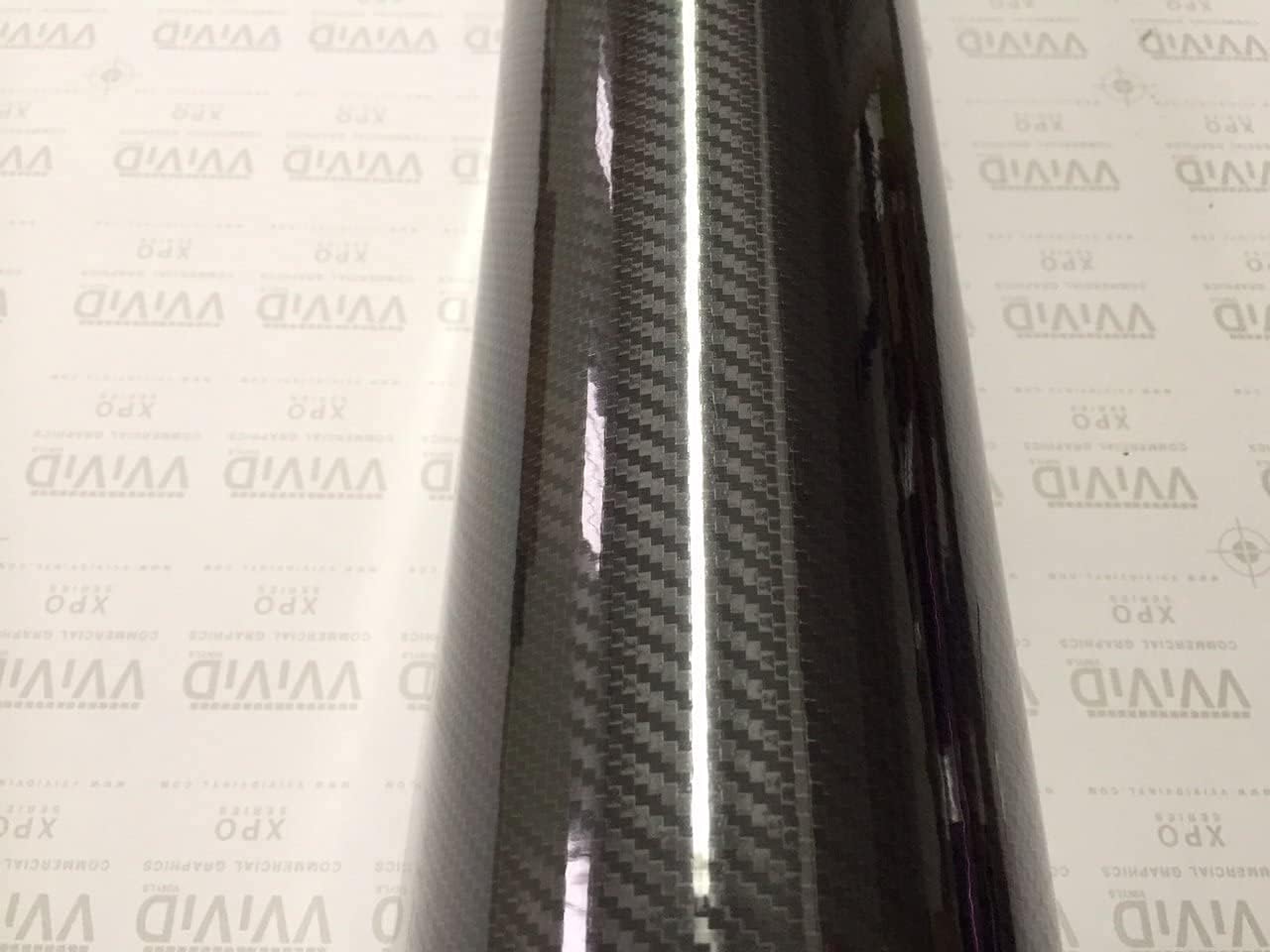VVIVID Epoxy High Gloss Black Carbon Fibre Vinyl Automotive Wrap Film DIY Easy to Install No Mess (4ft x 5ft)