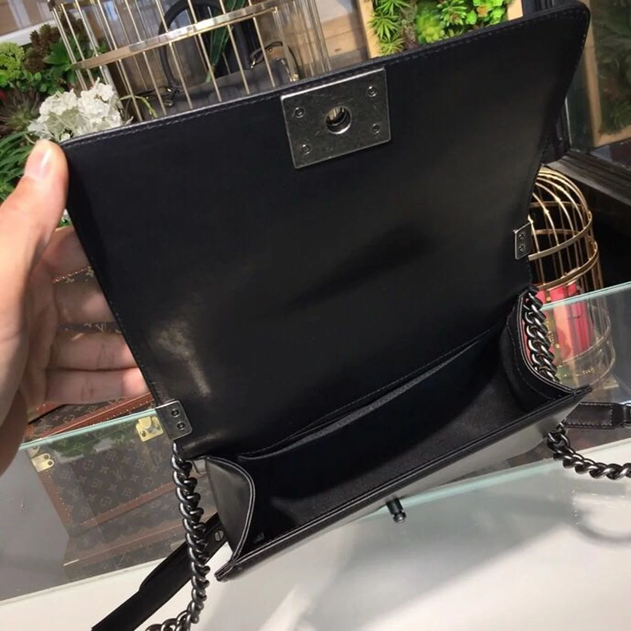 Chanel Boy Handbag Silver Hardware Black For Women, Women&rsquo;s Bags, Shoulder And Crossbody Bags 9.8in/25cm A67086