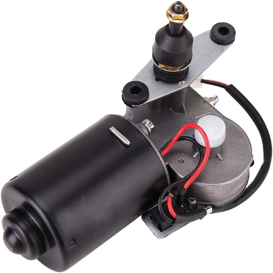 Universal 12V Electric Motor UTV Windshield Wiper Kit w/Windshield Washer Pump Kit Fit Hard Coated or Glass Windshields Polaris RZR Ranger etc.