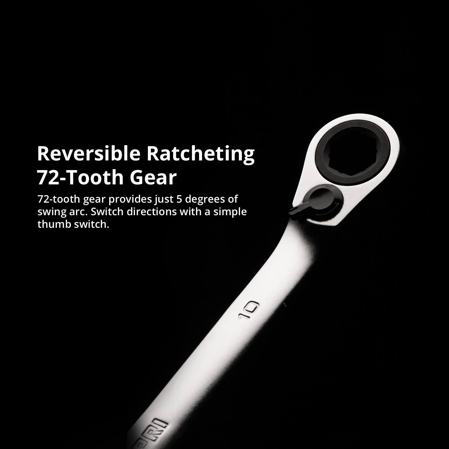 Capri Tools 6-Point Reversible Ratcheting Combination Wrench Set, Long Pattern, 8 to 19 mm, Metric, 12-Piece in A Convenient Wre