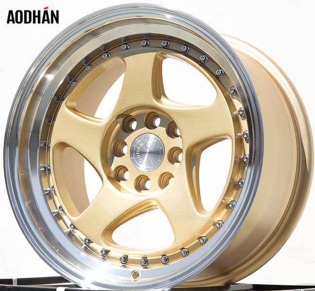 Aodhan Wheels Rim AH-01 16x8 4x100/114.3 73.1CB +15 Gold Machined Lip