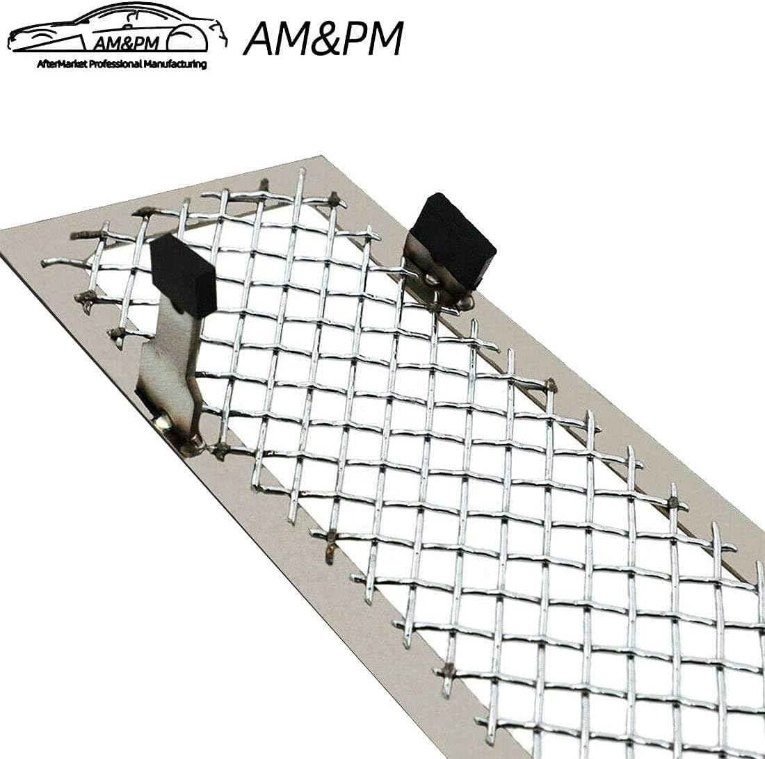 Front Grille Fit 2008-2013 Cadillac CTS Stainless Steel Mesh Grille Grill Insert Combo (Not For CTS-V or model with Adaptive Cruise Control)