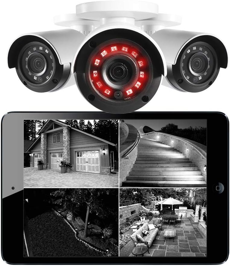 Lorex Indoor/Outdoor Wired Security Camera System, 1080p HD Bullet Cameras with Motion Detection Surveillance