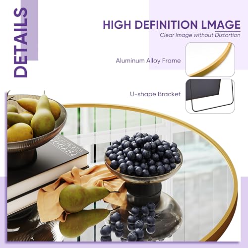 Full Length Mirror, 76"x34" Arched Floor Mirror Freestanding, Floor Standing Full Body Mirror with Stand for Bedroom