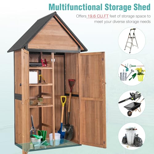 Sheds Outdoor Storage,Garden Shed with Metal Frame Structure and Adjustable Shelves