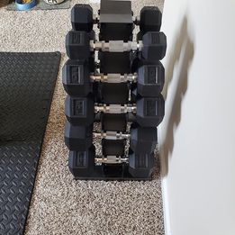 CAP Barbell 150 LB Dumbbell Set with Rack, Color Series