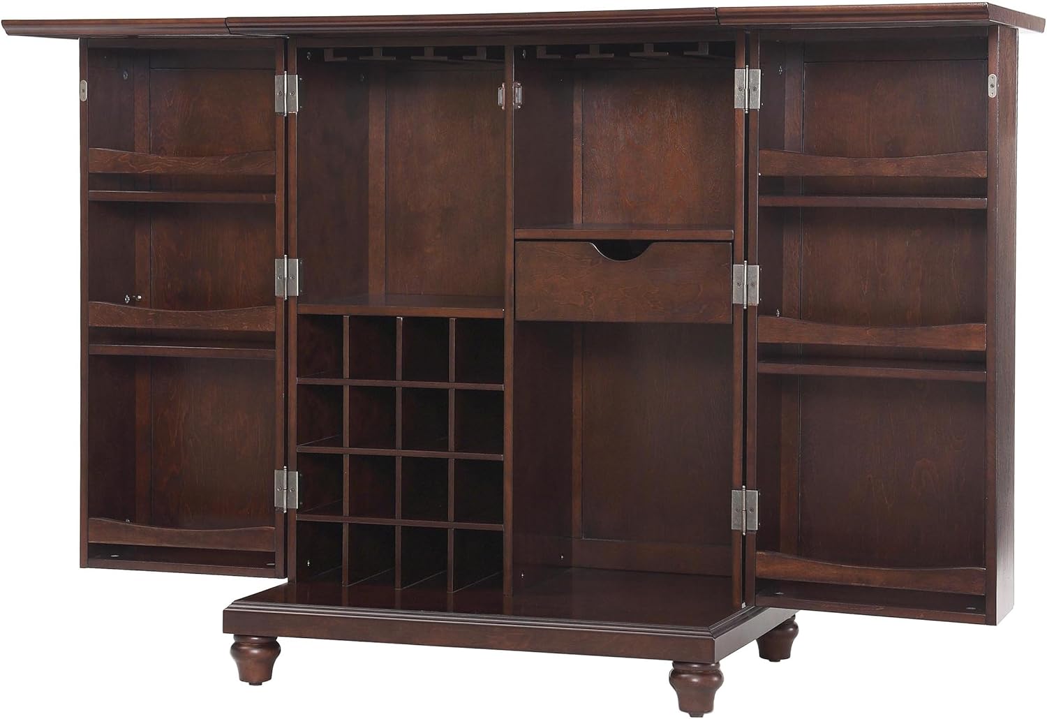 Crosley Furniture Alexandria Expandable Top Bar Cabinet - Vintage Mahogany