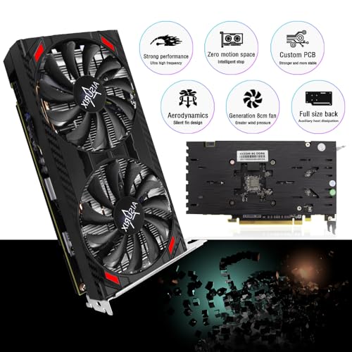RX 5500 XT 8gb GDDR6 Graphics Card,128 Bit, 2XDP, HDMI, PCI Express 4.0X8, 8pin with Fan Intelligent System