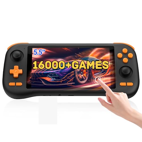 kinhank K56 Retro Handheld Game Console, Support 16000+ Games, Equipped with 128G TF Card, Android 14.0 System, Portable Retro Video Game Console