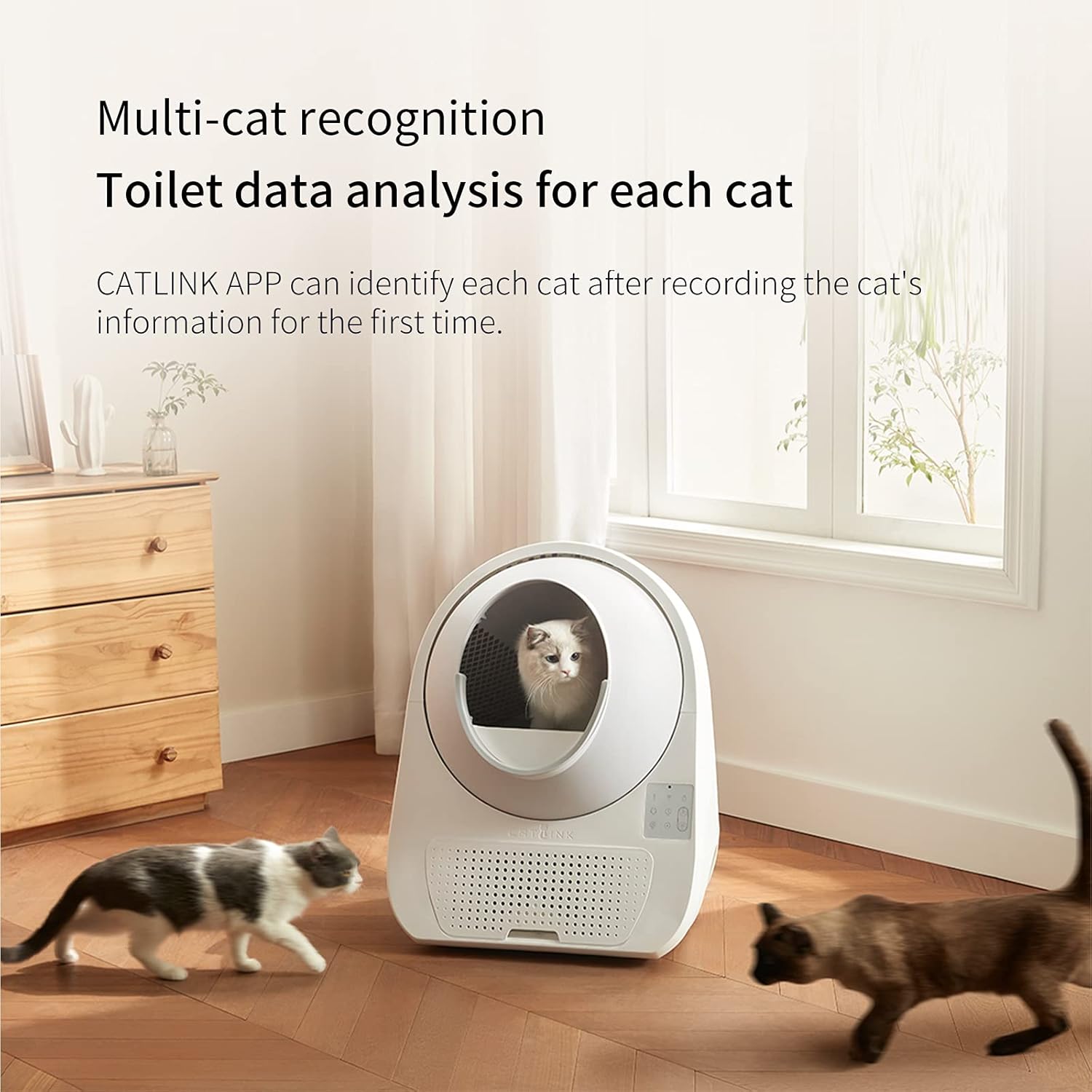 Catlink Self-Cleaning Cat Litter Box, APP Control, Health Report, Double Odor Removal, Extra Large Automatic Cat Litter Box