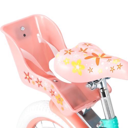 JOYSTAR Unicorn Kids Bike for Girls Ages 2-9 Years Old, 12 14 16 18 Inch Kids Bike with Training Wheels, Doll Seat, Streamers and Basket