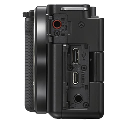 Sony ZV-E10 Mirrorless Camera with 16-50mm Lens, 128GB Extreem Speed Memory,.43 Wide Angle & 2X Lenses, Case. Tripod, Filters, Hood, Grip