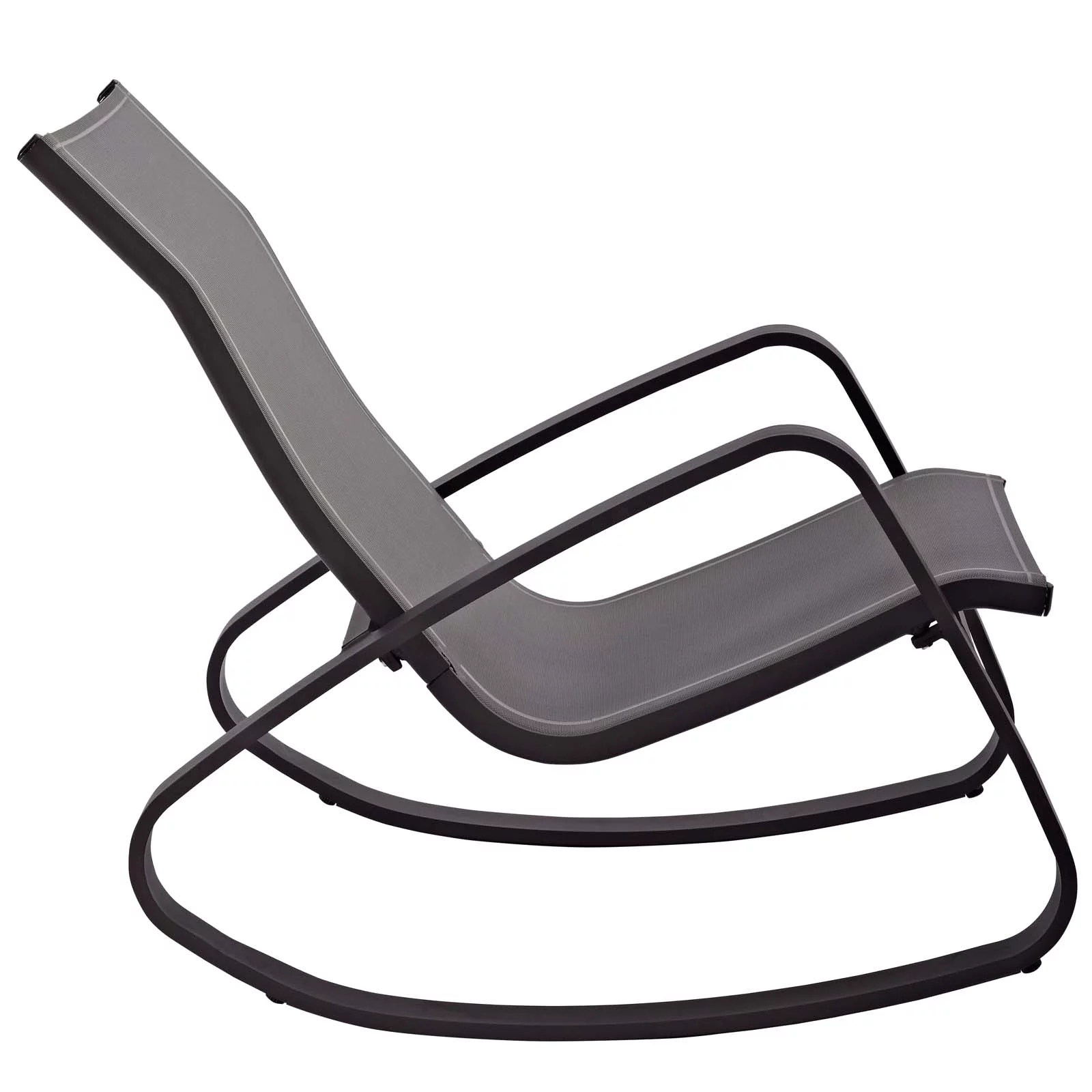 Modern Contemporary Urban Design Outdoor Patio Balcony Garden Furniture Lounge Chair Set, Set of Two, Aluminum Metal Steel, Black