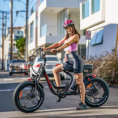 ADDMOTOR Motan Ebike Moped-Style 20'' Fat Tire Electric Bike, 105 MI, 750W Motor, 48V/20Ah Battery