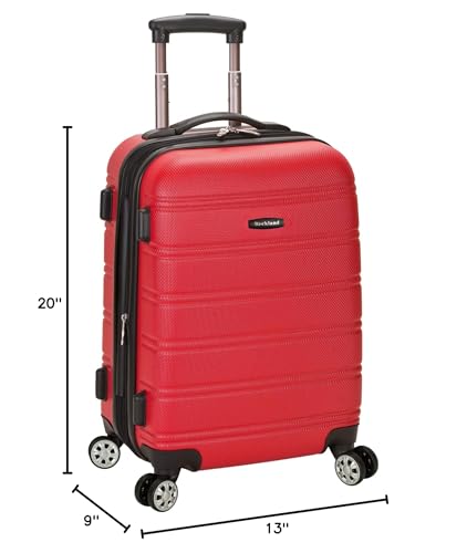 Rockland Melbourne Hardside Expandable Luggage with Spinner Wheels, 2TONENAVY, 2 Piece (20/28)