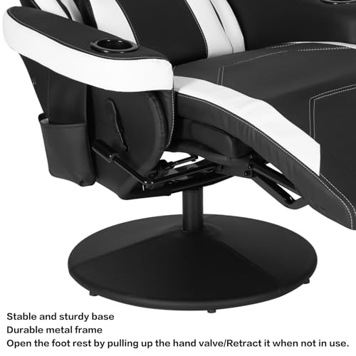 Modern-Depo Gaming Recliner Chair with Speakers, Massage, High Back, Cupholder, Headrest, Lumbar Support