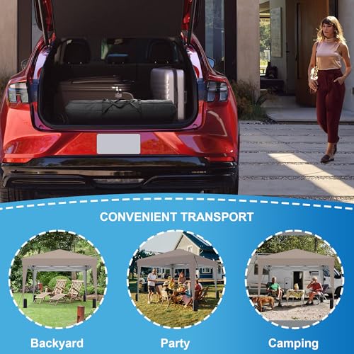 SANWAY 10x10 Pop Up Canopy Tent with Sidewalls x 4 &ndash; Easy Setup Canopy Tent, Waterproof, UV-Resistant