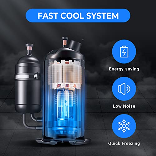 Commercial Ice Cream Maker, 1800W 3 Flavors Soft Serve Ice Cream Machine