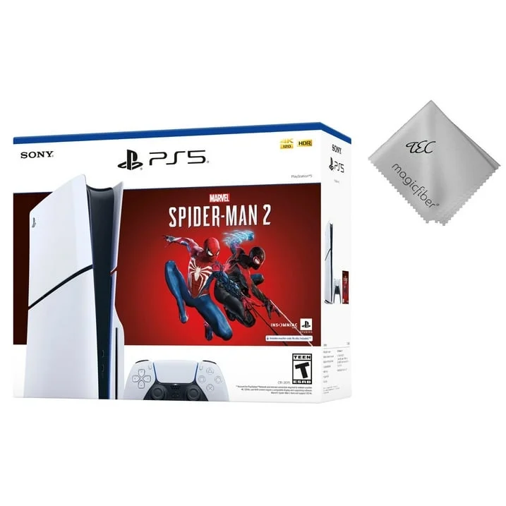 TEC New Sony PlayStation_PS5 Gaming Console (Disc Edition) with Marvel’s Spider-Man 2 Bundle (Slim) - Curated Treasures Market