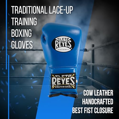 CLETO REYES Traditional Professional Boxing Gloves with Laces for Training, Sparring and Heavy Punching Bags for Men and Women, MMA, Kickboxing