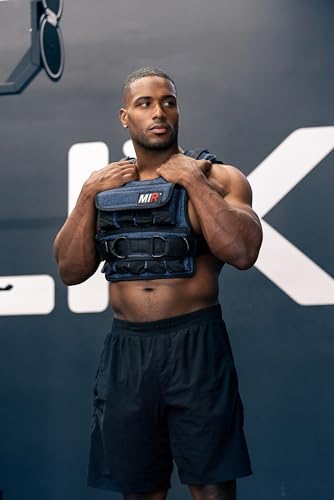 miR Air Flow Weighted Vest with Zipper Option 20lbs - 60lbs Solid Iron Weights Machine Washable. Workout Vest for Men and Women