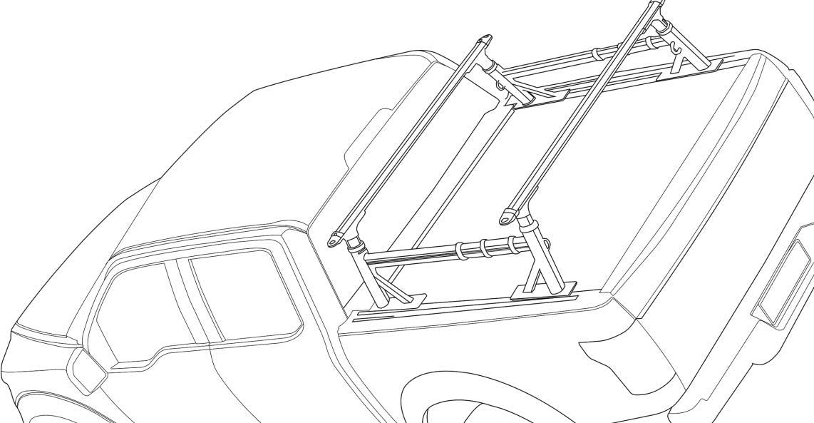 ANTS PART Universal Adjustable-Height Duty Pickup Truck Bed Rack Extendable Aluminum Truck Ladder Rack (Including Side Rails)