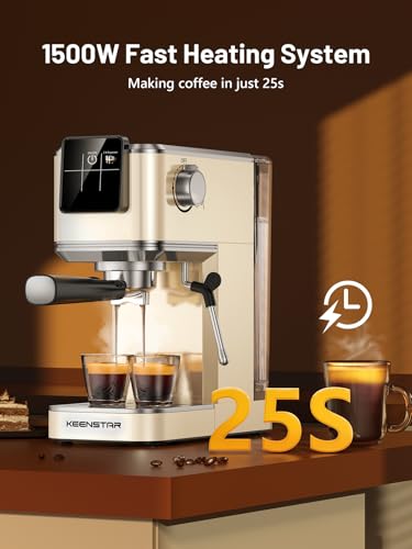 20Bar Espresso Machine with Rapid Cold Brew, Hot & Iced Coffee Machine, Espresso Maker with Milk Frother Steam Wand