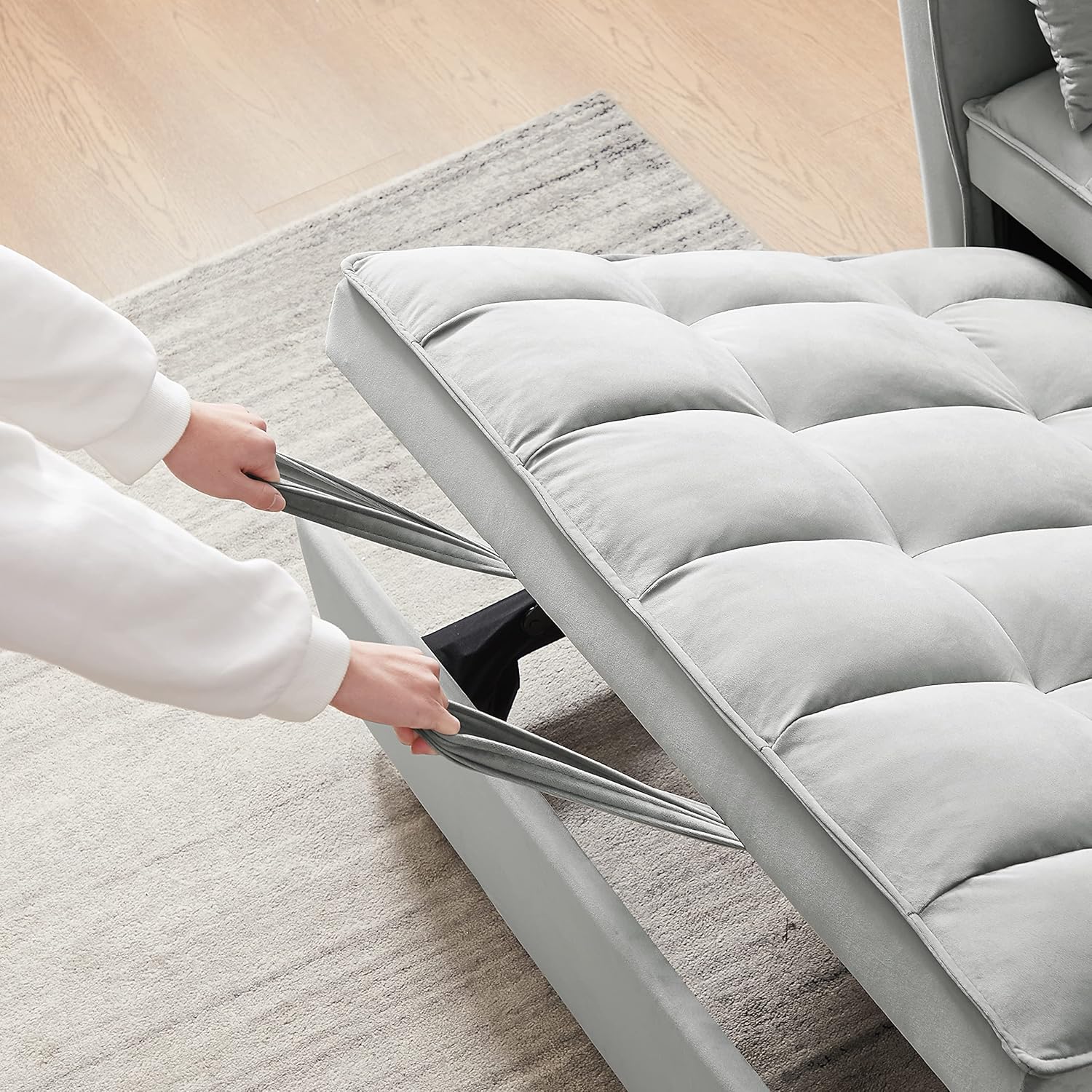 NicBex Full Pull Out Sofa Bed Sofa Bed Convertible Pull Out Couch Bed Sofa Sleeper Folding Chair Bed with Pillows, Pockets