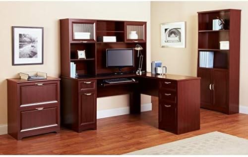 Realspace Magellan 59"W L-Shape Corner Desk, Classic Cherry