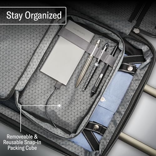 Samsonite Carry-On Pro Front Pocket Hardside Expandable 21-Inch Octiv Luggage: Durable & Impact Resistant, 360° Aero Trac Spinner Wheels