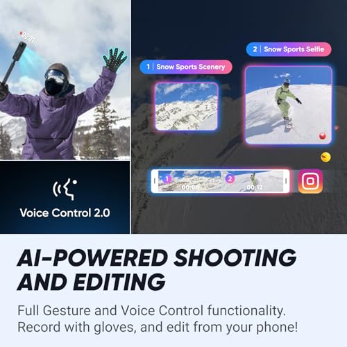 Insta360 X4 Standard Bundle - Waterproof 8K 360 Action Camera, 4K Wide-Angle Video, Invisible Selfie Stick Effect, Removable Lens Guards
