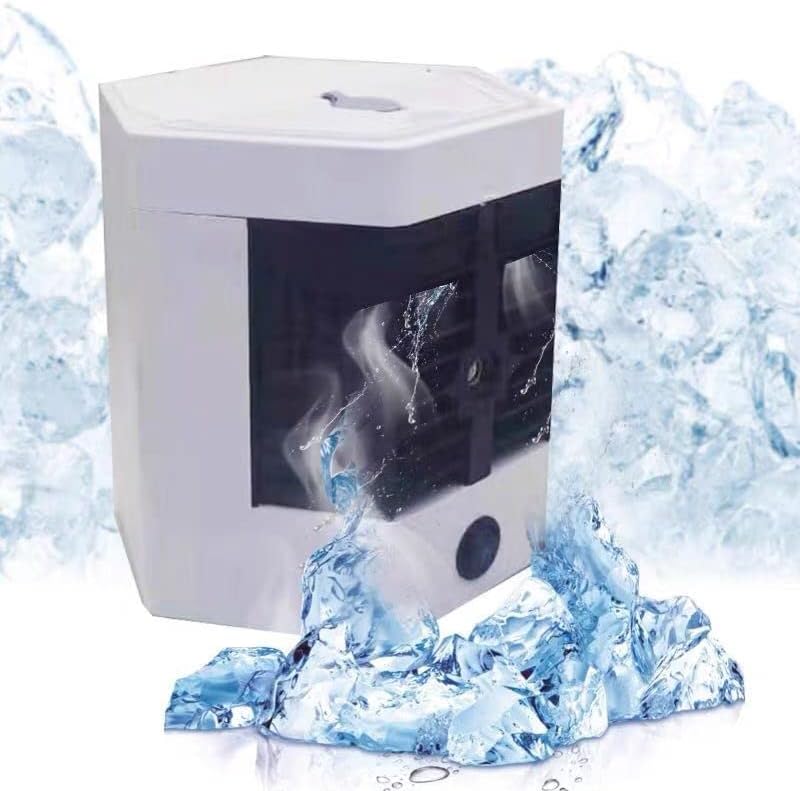 Portable air conditioner, personal air cooler, 2-speed, mini air conditioner, table fan in room and office, air humidifier, air cooler with USB cable