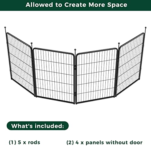 FXW Rollick Dog Playpen for Yard, RV Camping, 32 inch 16 Panels for Small and Medium Dogs│Patented