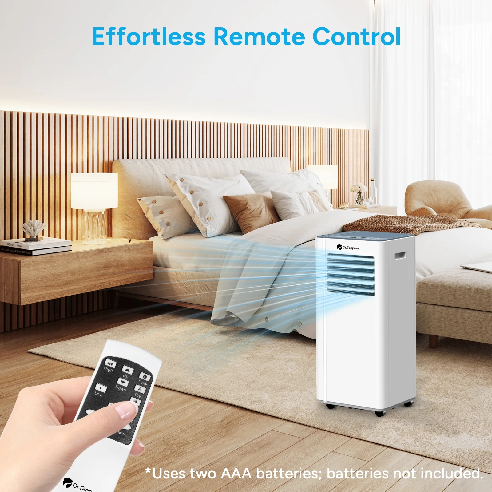 Renogy 4 in 1 Portable Air Conditioner for Room 8000 BTU 300SqFt Air Conditioning Unit, Smart Air Conditioner with Fan, Dehumidifier, Night, Timer