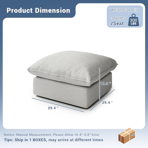 Cloud Modular Sectional Sofa, Waterproof Down Filled Sectional Sofas, High Backrest V Shaped 5 Seater Sectional Couches for Living Room