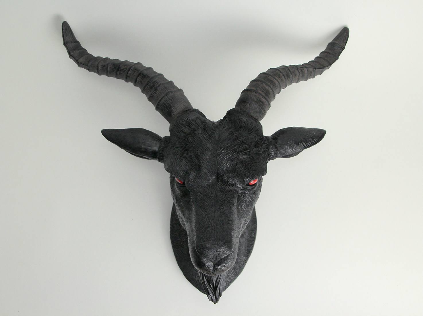 World of Wonders Black Baphomet Lucifer Supernatural Goat Head Sabbath Occult Wall Hanging Decor