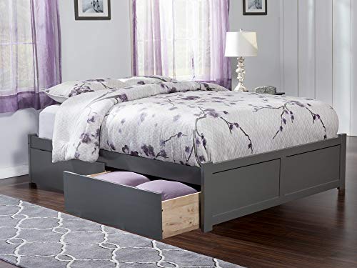 AFI Concord Platform Bed with Footboard & Storage Drawers