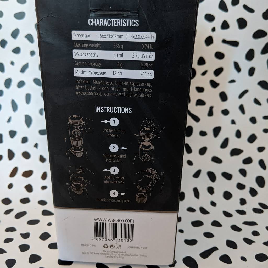 Wacaco Nanopresso Portable Espresso Maker