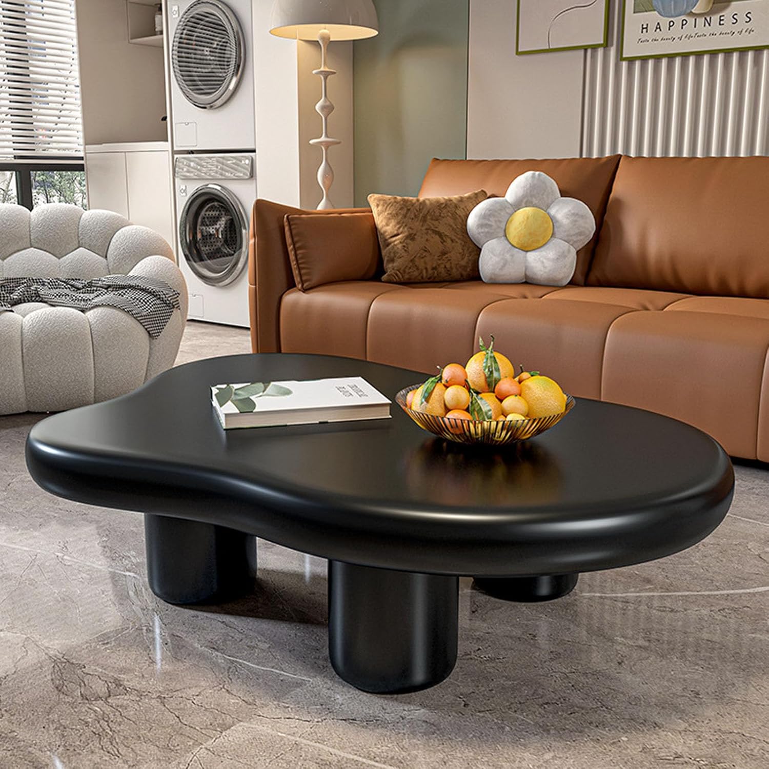 Cloud Coffee Table Irregular Indoor End Table for Living Room Modern Coffee Table Free Shape Coffee Table with 4 Legs