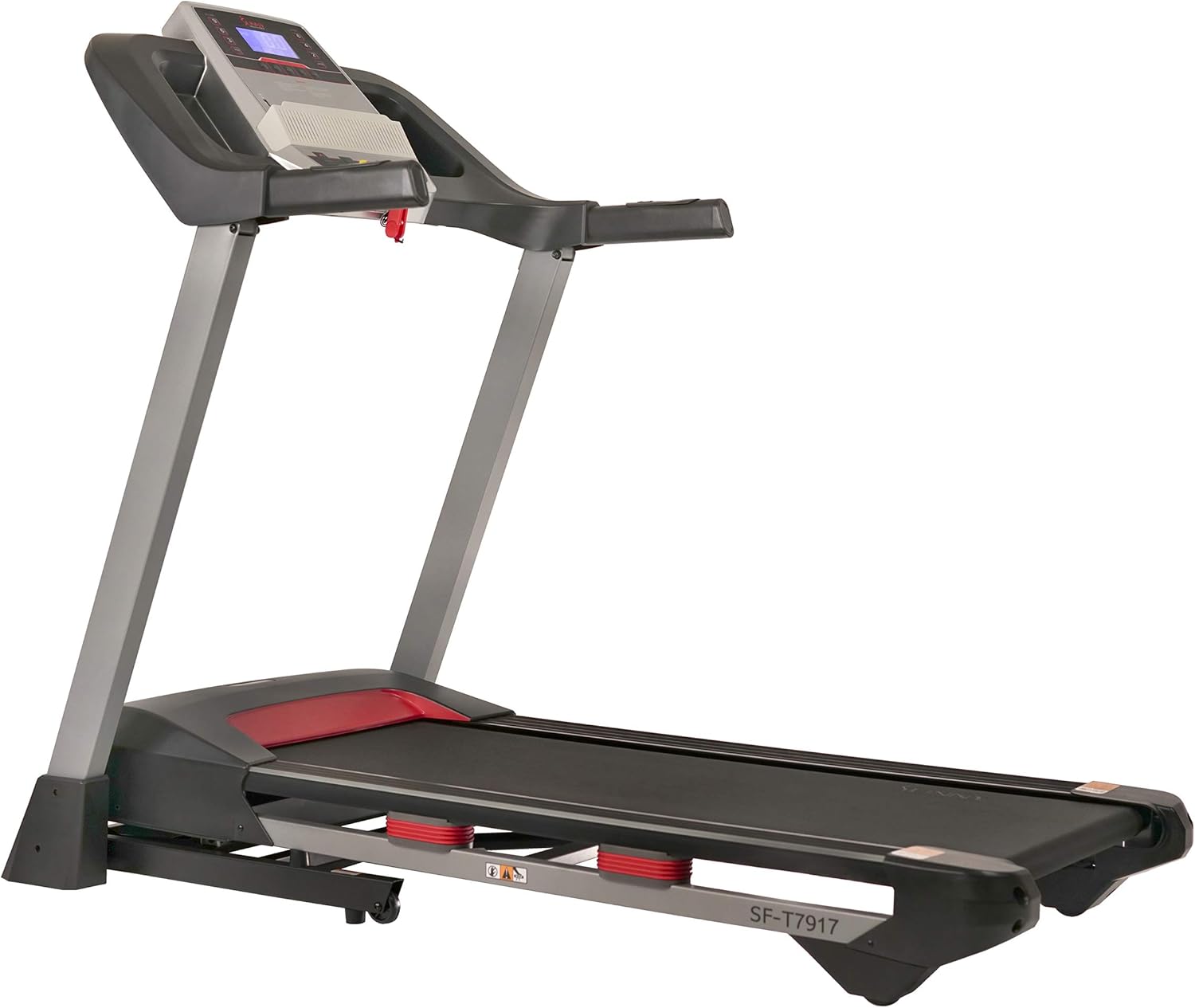 Sunny Health & Fitness Folding Treadmill for Home Exercise with 265 LB Capacity, Device Holder, Bluetooth Speakers and USB Charging - SF-T7917