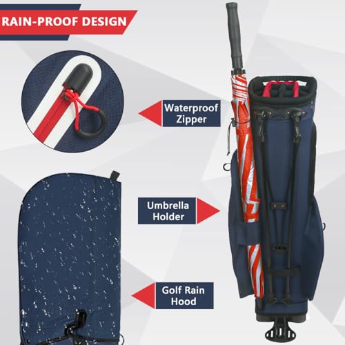 14-Way Golf Stand Bag, Lightweight Golf Bag with Stand for Men and Women